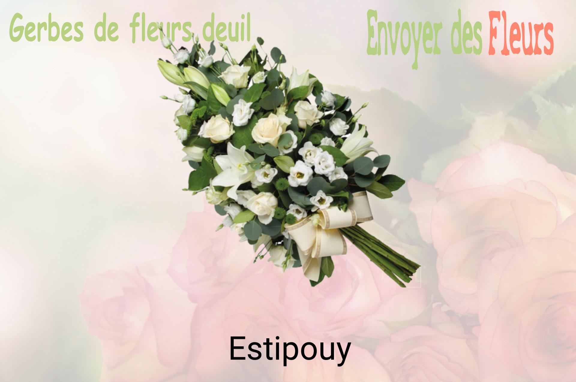 Gerbe de fleurs de deuil livrée à Estipouy